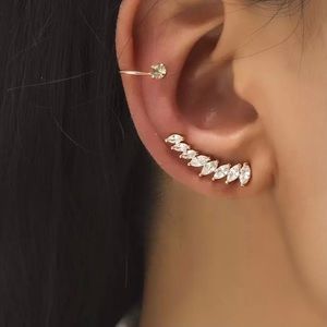 NEW Boho Crystal Ear Crawler Cuff 2 Piece Set